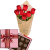 Фото товара 7 красных роз с конфетами в Херсоне