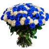 Фото товара 101 белая и синяя роза (крашеная) в Херсоне