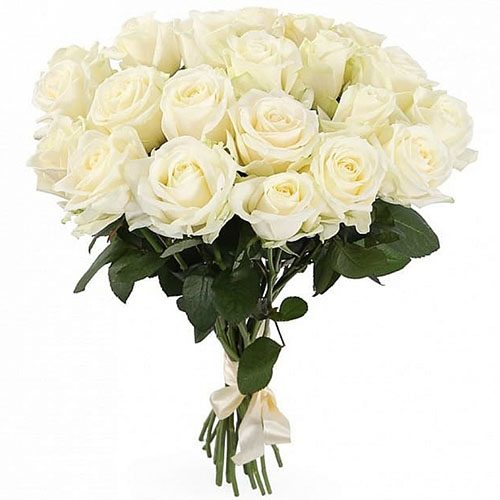 Фото товара 21 белая роза в Херсоне