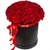 Фото товара 51 роза красная в шляпной коробке в Херсоне