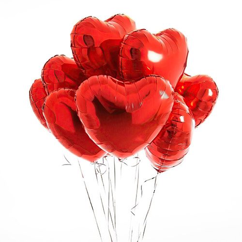 Фото товара Шарики фольгированные в форме сердца поштучно в Херсоне