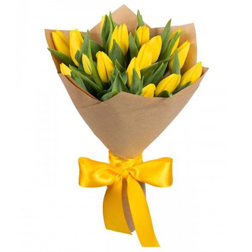 Фото товара 15 жовтих тюльпанів в Херсоне