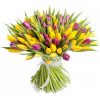 Фото товара 75 тюльпанов микс (все цвета) в корзине в Херсоне