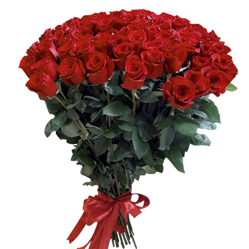 Фото товара 101 роза "Фридом" метровая в Херсоне