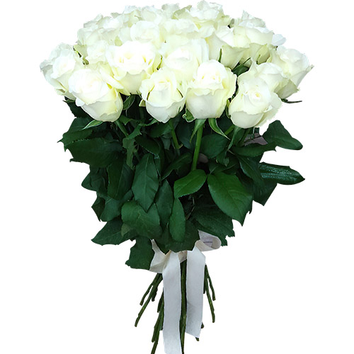 Фото товара 25 білих троянд в Херсоне
