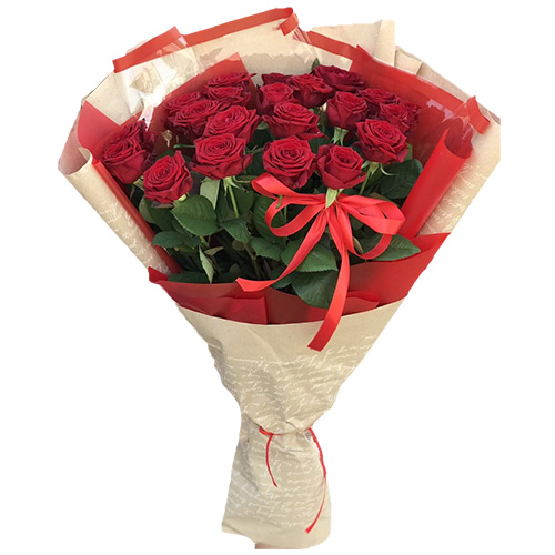 Фото товара Букет роз 21 красная в Херсоне