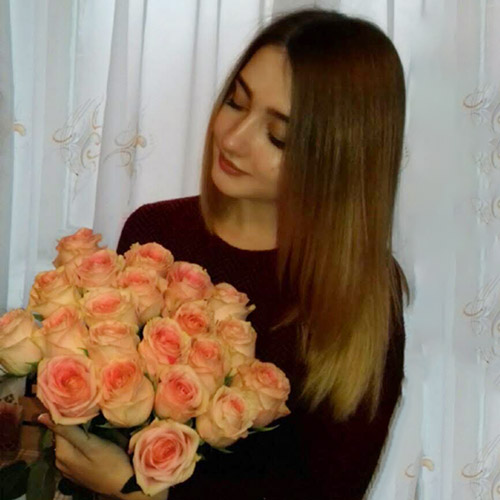живе фото товару "25 троянд “Джумілія”"